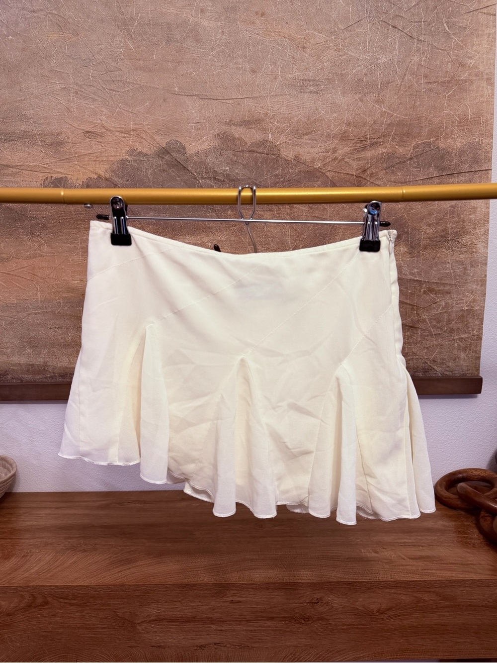 White Fox Boutique white mini skirt in size S